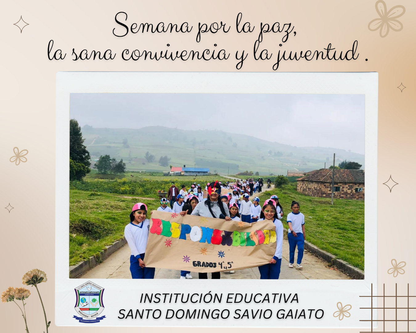 SEMANA POR LA PAZ,LA SANA CONVIVENCIA Y LA JUVENTUD | Institución ...